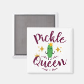 Aimant Pickle Queen Pickles Lover Femmes Filles (Recto/Verso)