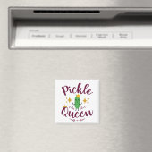 Aimant Pickle Queen Pickles Lover Femmes Filles (In Situ (Lave-vaisselle))