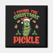Aimant Pickle Santa Chapeau Feux - J'Ai Trouvé Le Noël (Devant)