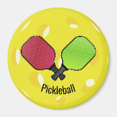 Aimant Pickleball Ball Paddle design (Devant)