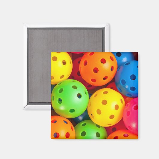 Aimant Pickleball coloré (Recto/Verso)