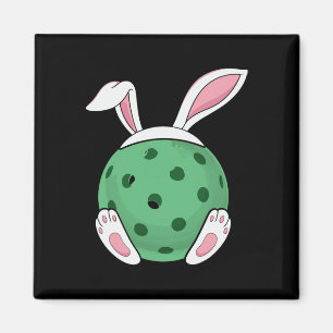 Aimant Pickleball de lapin de Pâques - Fun Pickleball de
