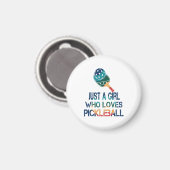 Aimant Pickleball femmes arc-en-ciel (Recto/Verso)