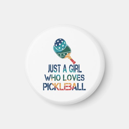 Aimant Pickleball femmes arc-en-ciel (Devant)