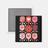 Aimant Pickleball valentine funny heart paddleball (Recto/Verso)