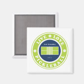 Aimant Pickleball : vie réelle pickleball (Recto/Verso)