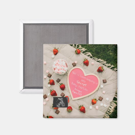 Aimant  Picnic Pregnancy Announcement Outdoor reveal gift (Recto/Verso)