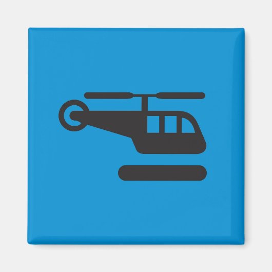 Aimant Pictogramme magnétique, hélicoptère (Devant)