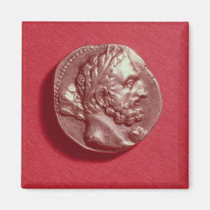 Aimant Pièce de monnaie Punic soutenant la tête de