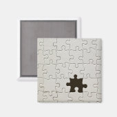 Aimant Pièce de puzzle blanche manquante (Recto/Verso)