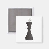 Aimant Pièce d'échec noire (Recto/Verso)