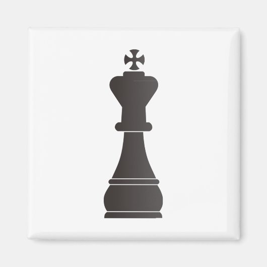 Aimant Pièce d'échec noire (Devant)