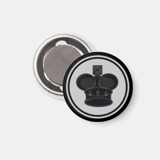 Aimant Pièce d'échecs Black King (Recto/Verso)