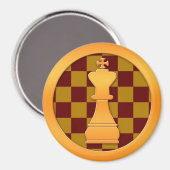 Aimant Pièce d'échecs Gold King (Recto/Verso)