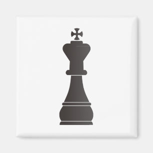 Aimant Pièce d'échecs noire de roi