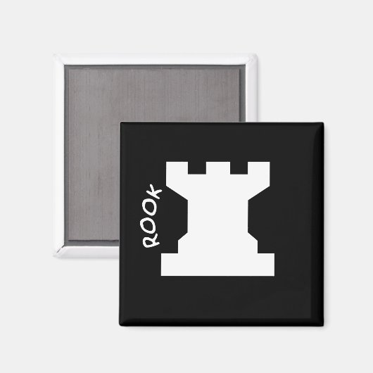 Aimant Pièce d'échecs Rook (Recto/Verso)
