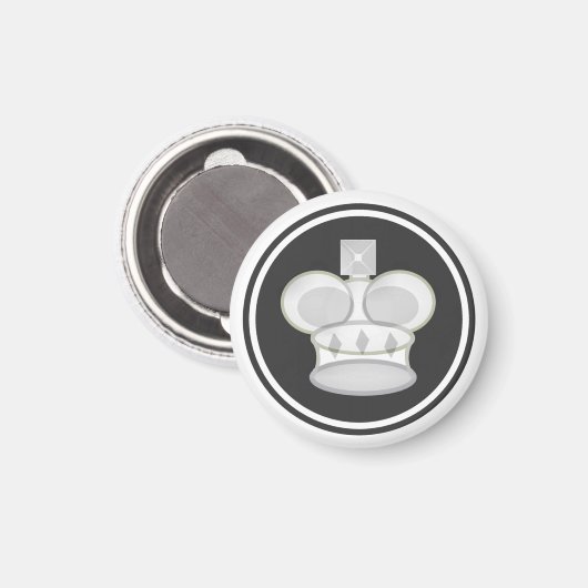 Aimant Pièce d'échecs White King (Recto/Verso)