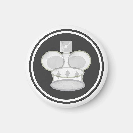 Aimant Pièce d'échecs White King (Devant)