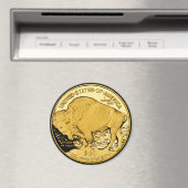 Aimant Pièce d'or de Buffalo US de 50 dollars (In Situ (Lave-vaisselle))