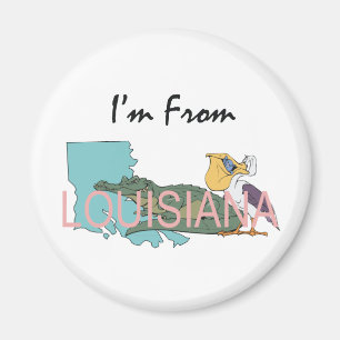 Aimant PIÈCE EN T je suis la Louisiane