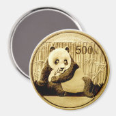 Aimant Pièce Panda or (Recto/Verso)