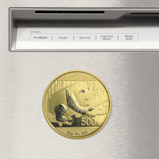 Aimant Pièce Panda or (In Situ (Lave-vaisselle))