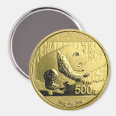 Aimant Pièce Panda or (Recto/Verso)