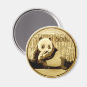 Aimant Pièce Panda or (Recto/Verso)