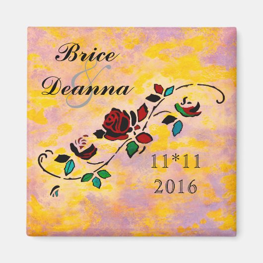 Aimant Pièces De Passion Enregistrer La Date (Devant)