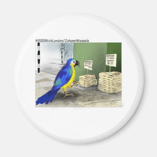 Aimant Pièces de salle de bain pour oiseaux Drôle Cadeaux (Devant)