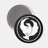 Aimant pied croisé en blanc, rond ou Carré (Recto/Verso)