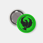 Aimant pied croisé (noir/vert vrai) (Recto/Verso)