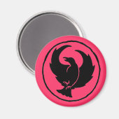 Aimant pied-de-croix noir/rose (Recto/Verso)