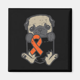 Aimant Pieds carlin Orange Ruban Poche Leucémie Cancer Aw