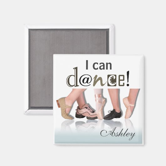 Aimant "Pieds dansants" - Chorégraphe, Danseur, Instructe (Recto/Verso)