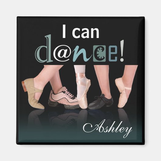 Aimant "Pieds dansants" - Chorégraphe, Danseur, Instructe (Devant)