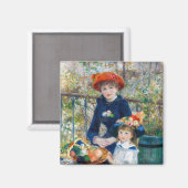 Aimant Pierre-Auguste Renoir - Deux soeurs sur la terrass (Recto/Verso)