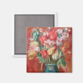 Aimant Pierre-Auguste Renoir - Tulip Bouquet (Recto/Verso)