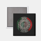 Aimant Pierre de soleil du calendrier aztèque Art mexicai (Recto/Verso)