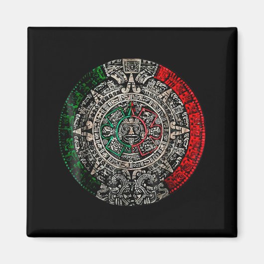 Aimant Pierre de soleil du calendrier aztèque Art mexicai (Devant)