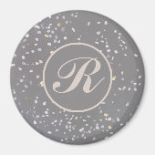 Aimant Pierre de Terrazzo Gris (Devant)