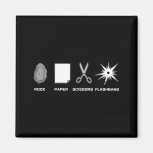Aimant Pierre feuille ciseaux flashbang gamer mème drôle