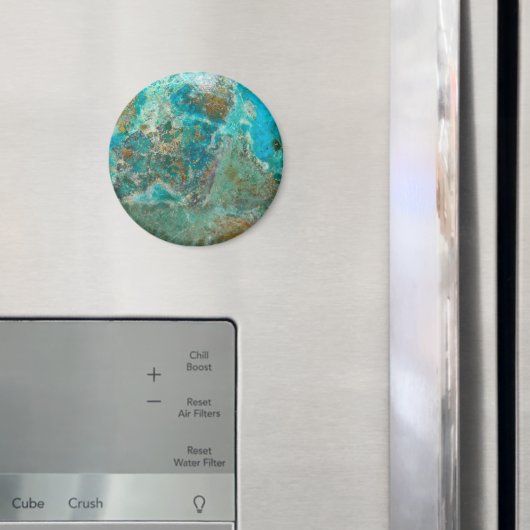 Aimant Pierre minérale bleu Chrysocolla (In situ (réfrigérateur))