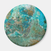 Aimant Pierre minérale bleu Chrysocolla (Devant)