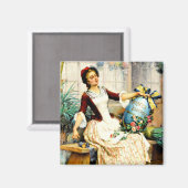 Aimant Pierre Outin - Oeuf de Pâques, peinture d'art (Recto/Verso)