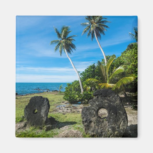 Aimant Pierres de Rai sur l'île de Yap (Devant)