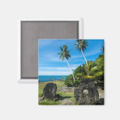 Aimant Pierres Rai Sur L'Île De Yap (Recto/Verso)