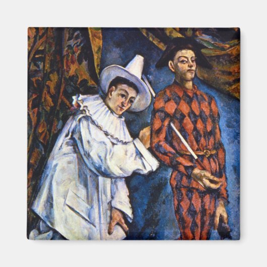 Aimant Pierrot et Arlequin, Mardi Gras par Paul Cezanne (Devant)