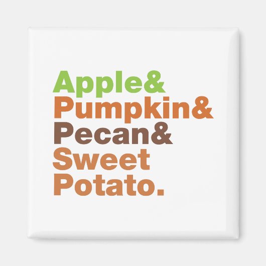 Aimant Pies de vacances ~ Fête Noël Thanksgiving Noël (Devant)