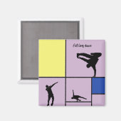 Aimant Piet Love Danse Mondrian Street Hiphop Style (Recto/Verso)